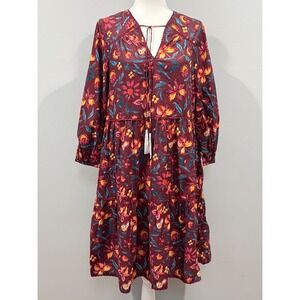 Sundance NWOT Eternal Summer Dress Boho Floral Tiered Midi Dress Size S
